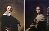 Johannes Cornelisz. Verspronck Portrait of a Man and Portrait of a Woman painting